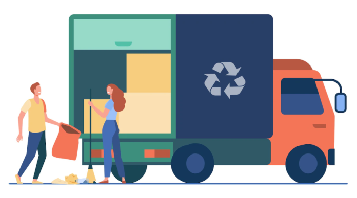 waste removal van recycling compost graphic
